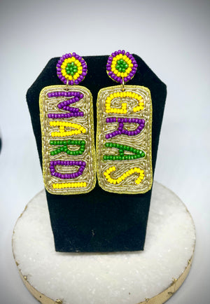 Mardi Gras earrings